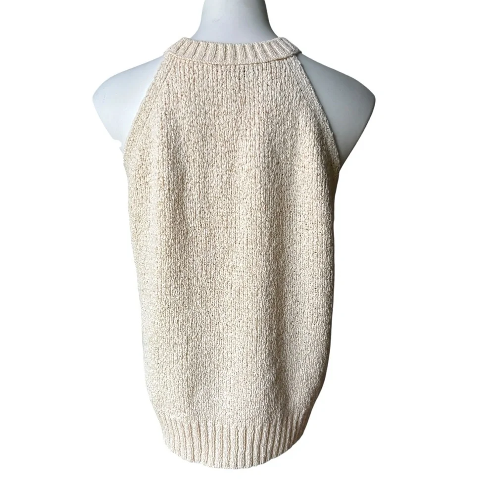 J. Crew High-neck Sweater Tank in Ecru, Sz L - Picture 5 of 16